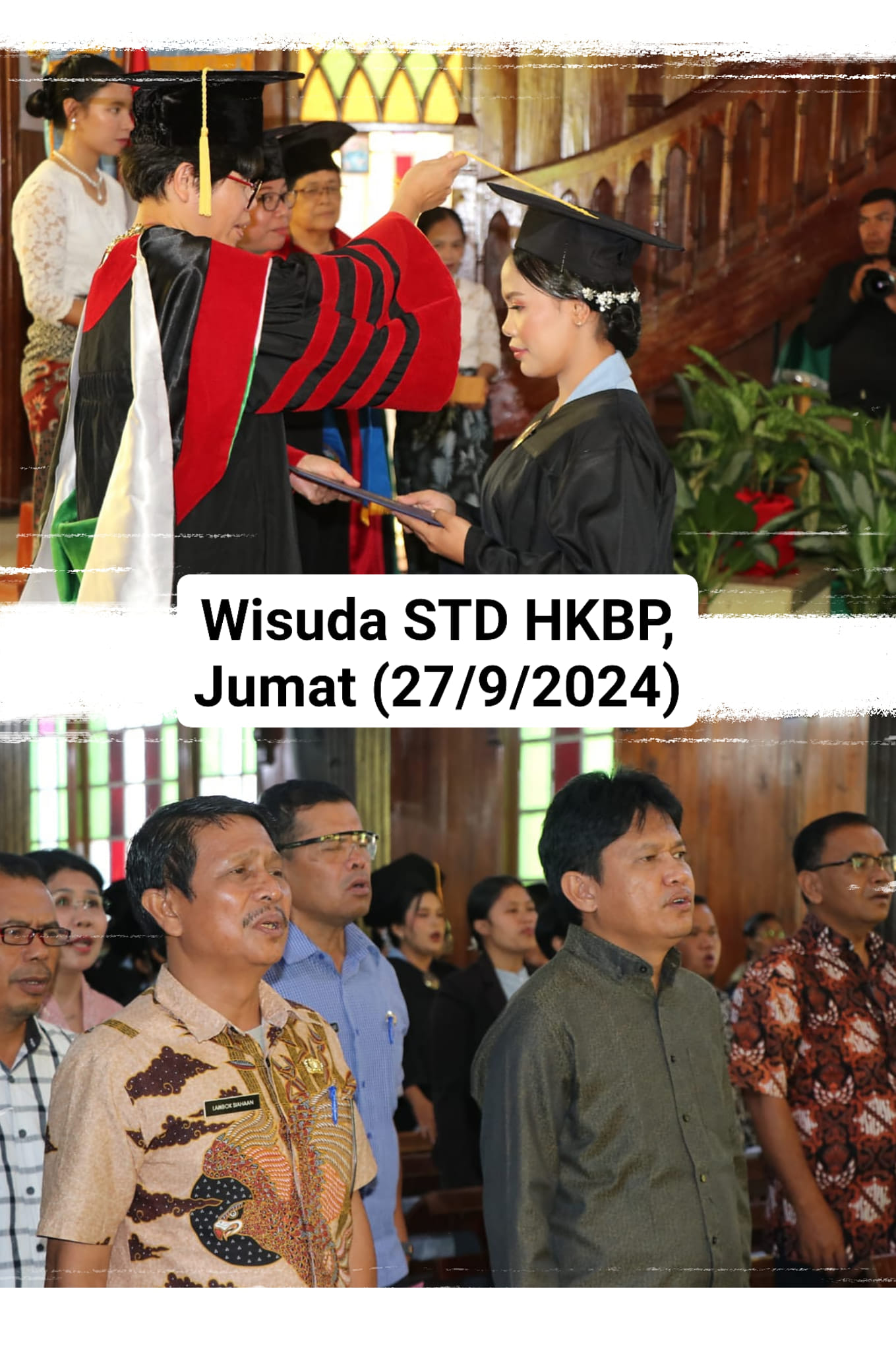 Wisuda STD HKBP, Pemkab Toba : Ini Awal Pendewasaan dan Perjuangan