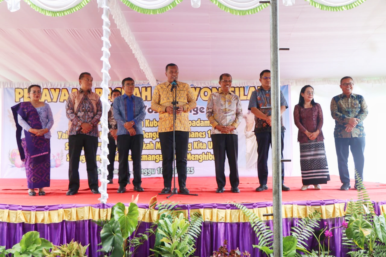 Ibadah Perayaan Paskah Se- Rayon Silaen, Bupati Toba : Kami Cinta Katolik