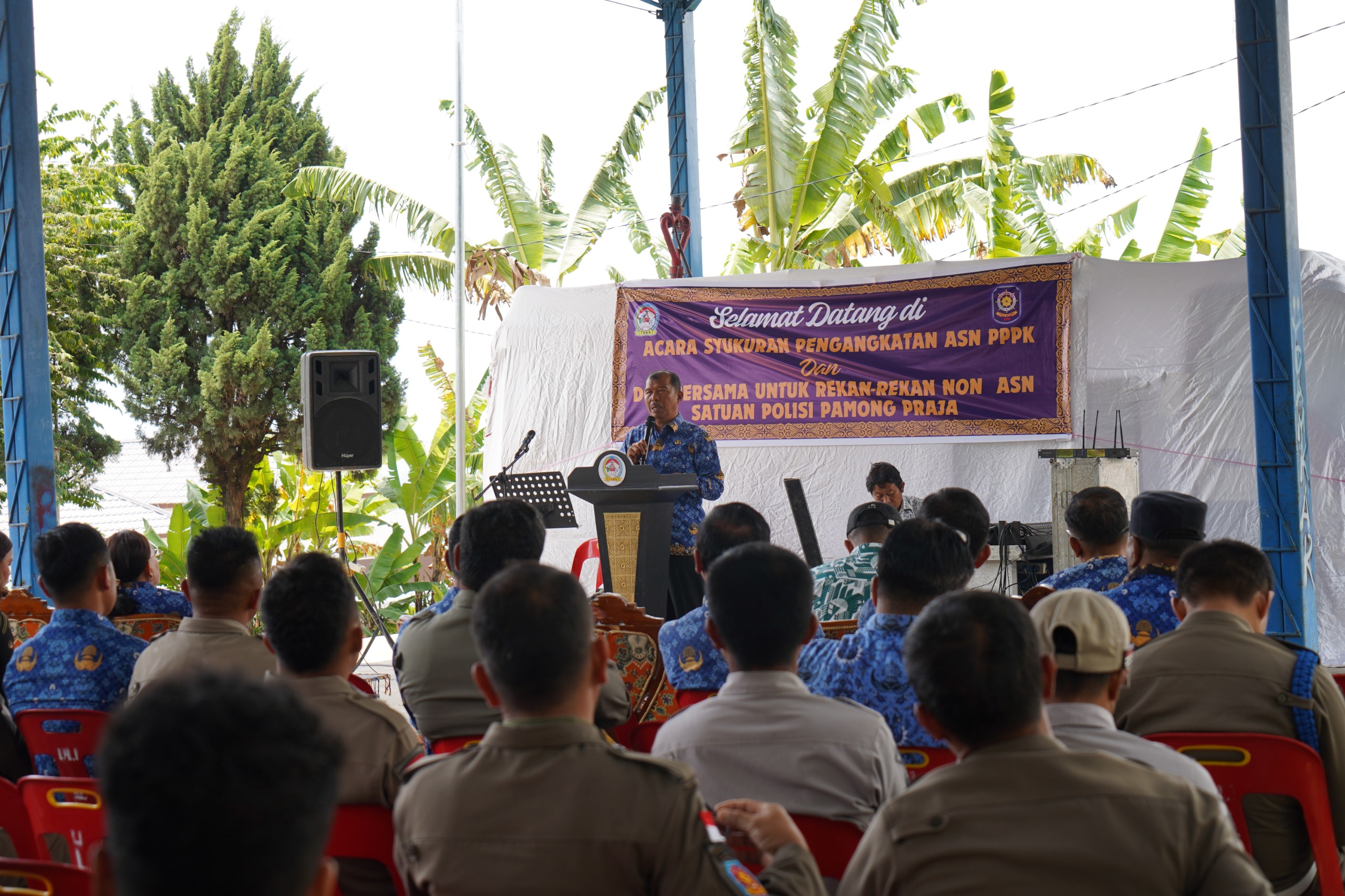 Acara Syukuran Pengangkatan ASN PPPK dan Doa Bersama untuk Rekan Non ASN Satpol PP dan Damkar di Kabupaten Toba