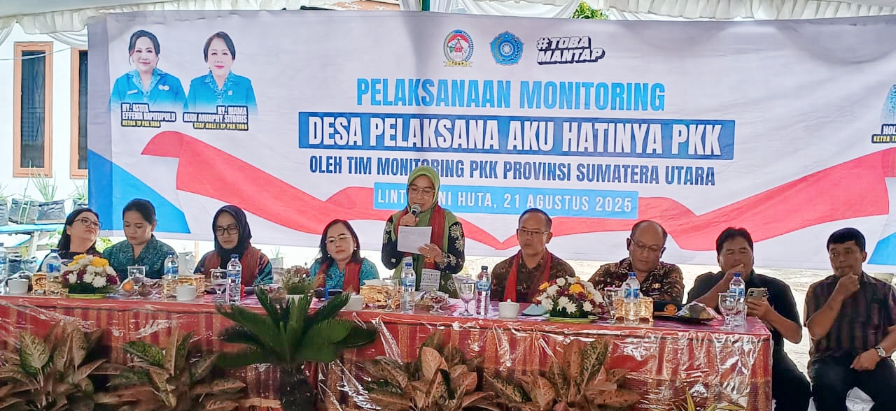 TP PKK Provinsi Sumut Evaluasi Desa Binaan Lintongnihuta Kecamatan Tampahan Kategori  Aku Hatinya PKK