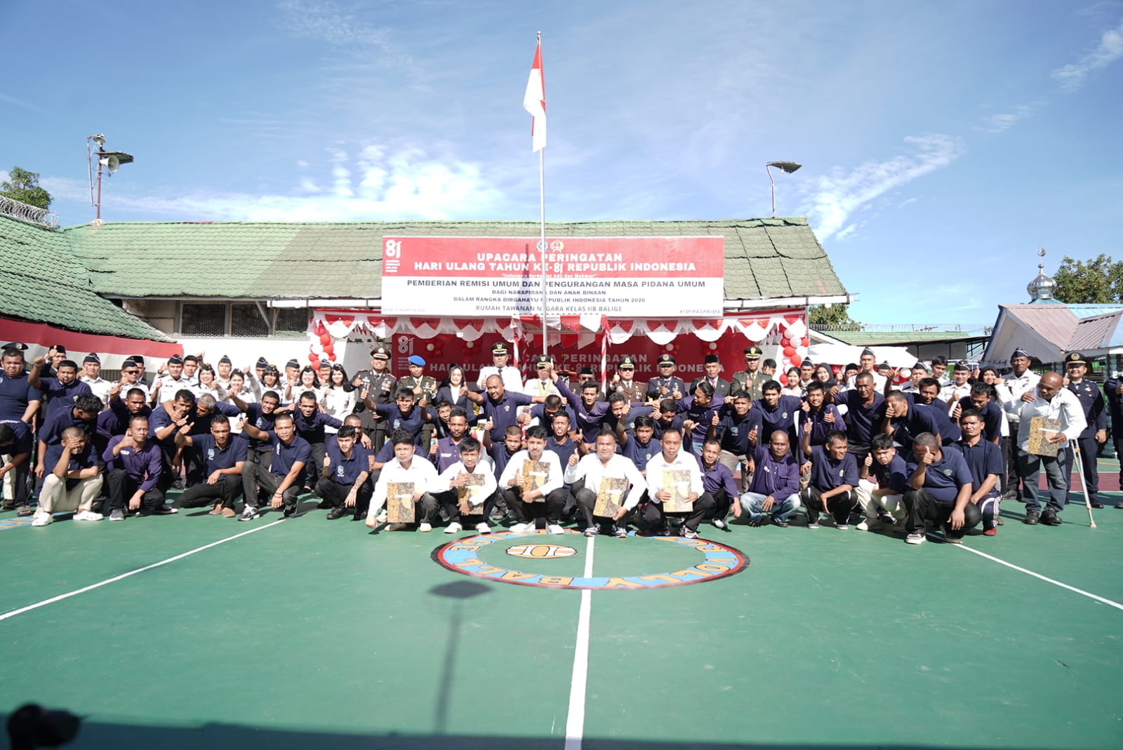 Bupati Toba Pimpin Upacara Pemberian Remisi, 329 WBP Terima RU II
