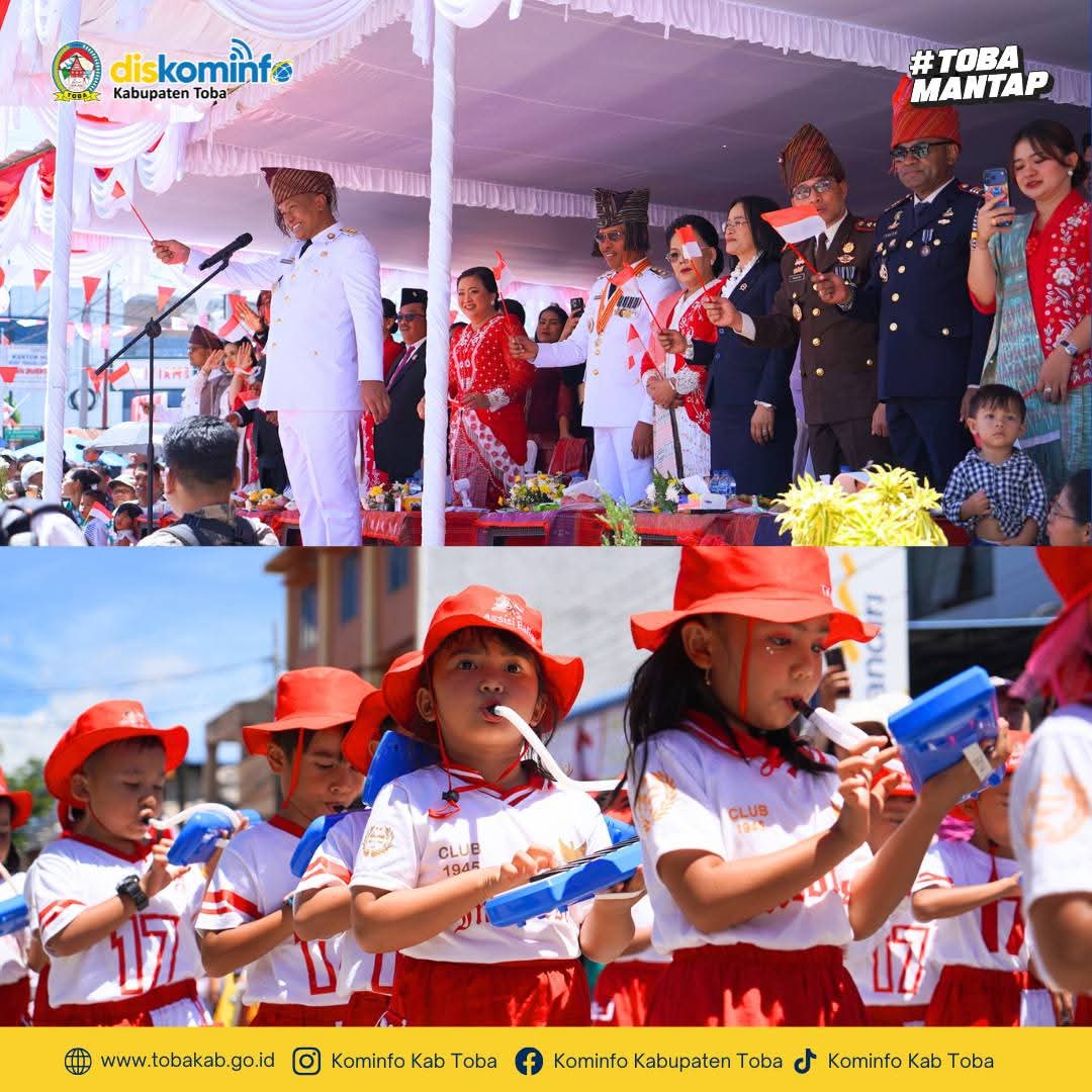 Pawai HUT Kemerdekaan RI di Toba Dipadati Ribuan Masyarakat 