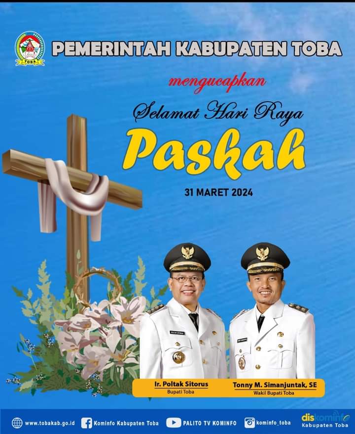 Pemkab Toba mengucapkan Selamat Memperingati Hari Raya PASKAH Tahun 2023