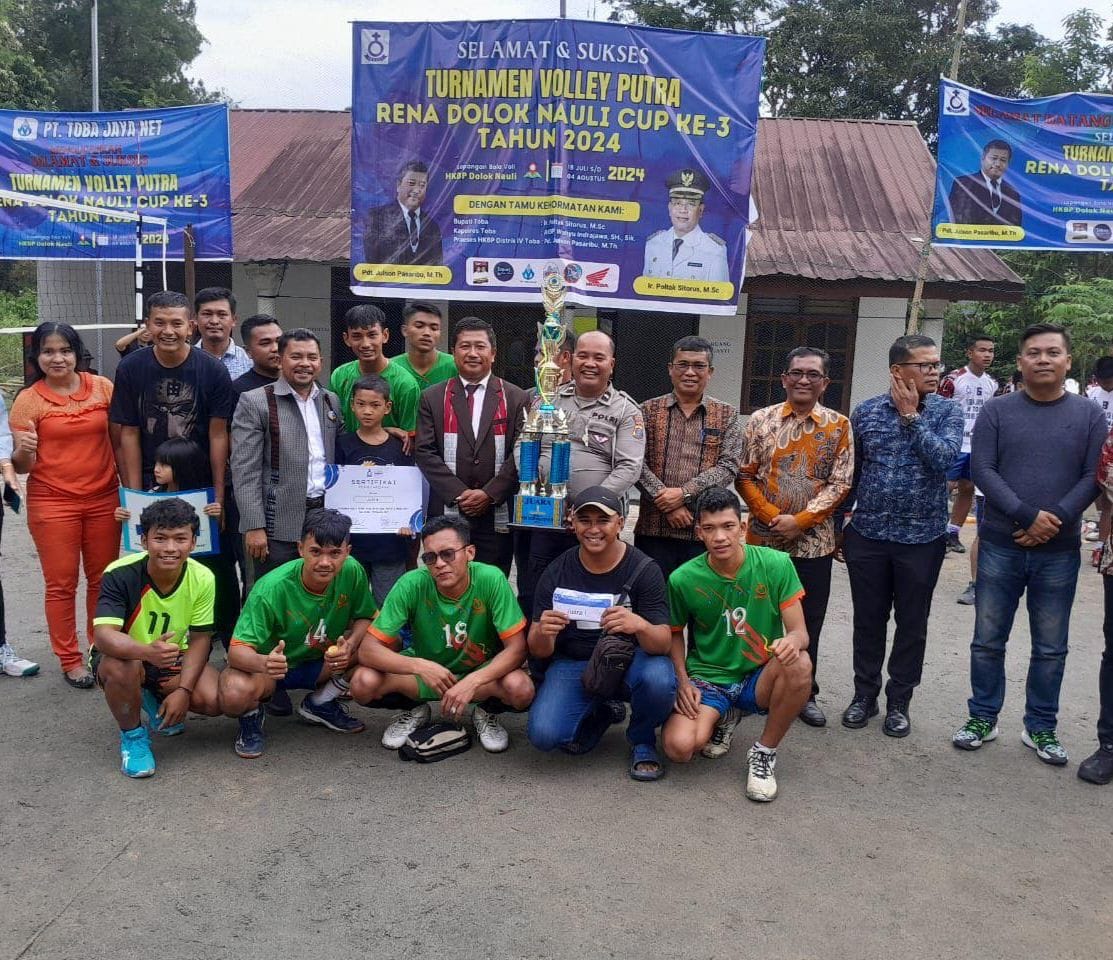 Turnamen  Bola Voli  Putera Rena HKBP Dolok Nauli Berakhir, Tim Bhayangkara Toba Tampil Pemenang