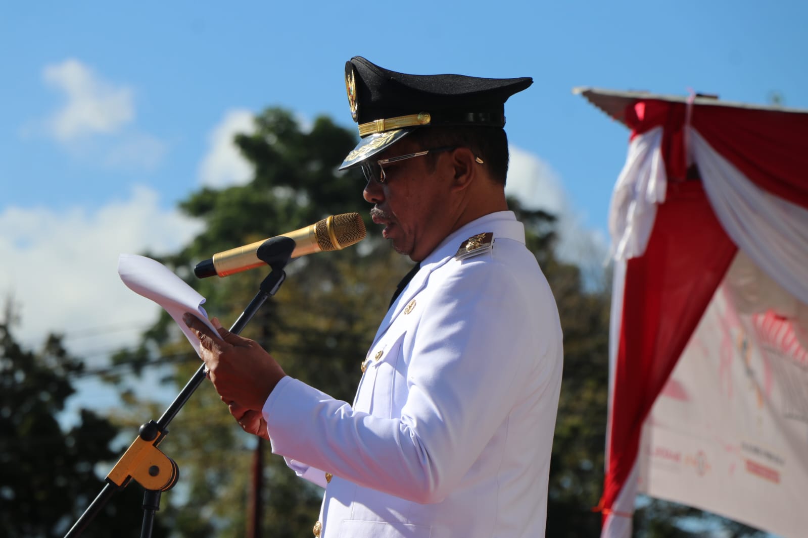 Wakil Bupati Toba Bacakan Pidato Mendagri pada Upacara Hari Otonomi Daerah 