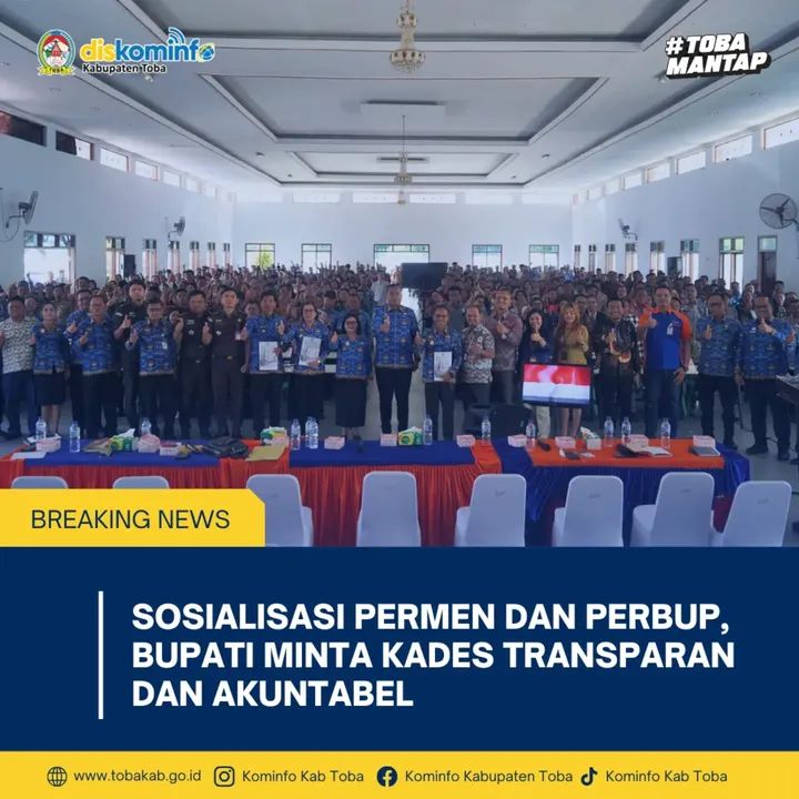 Sosialisasi Permen dan Perbup, Bupati Minta Kades Transparan dan Akuntabel
